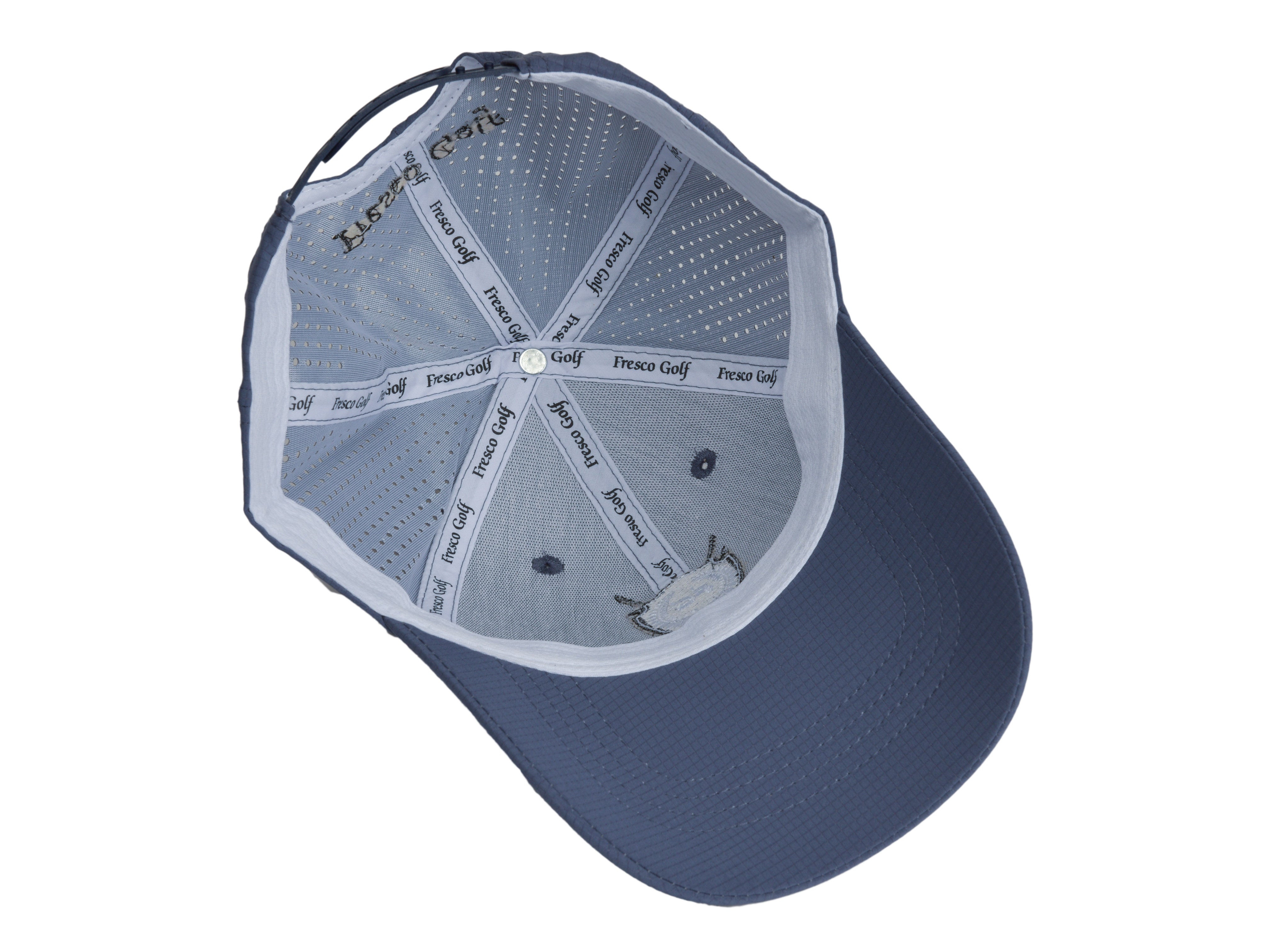 Fresco Golf Mesh Snapback Hat Denim Blue