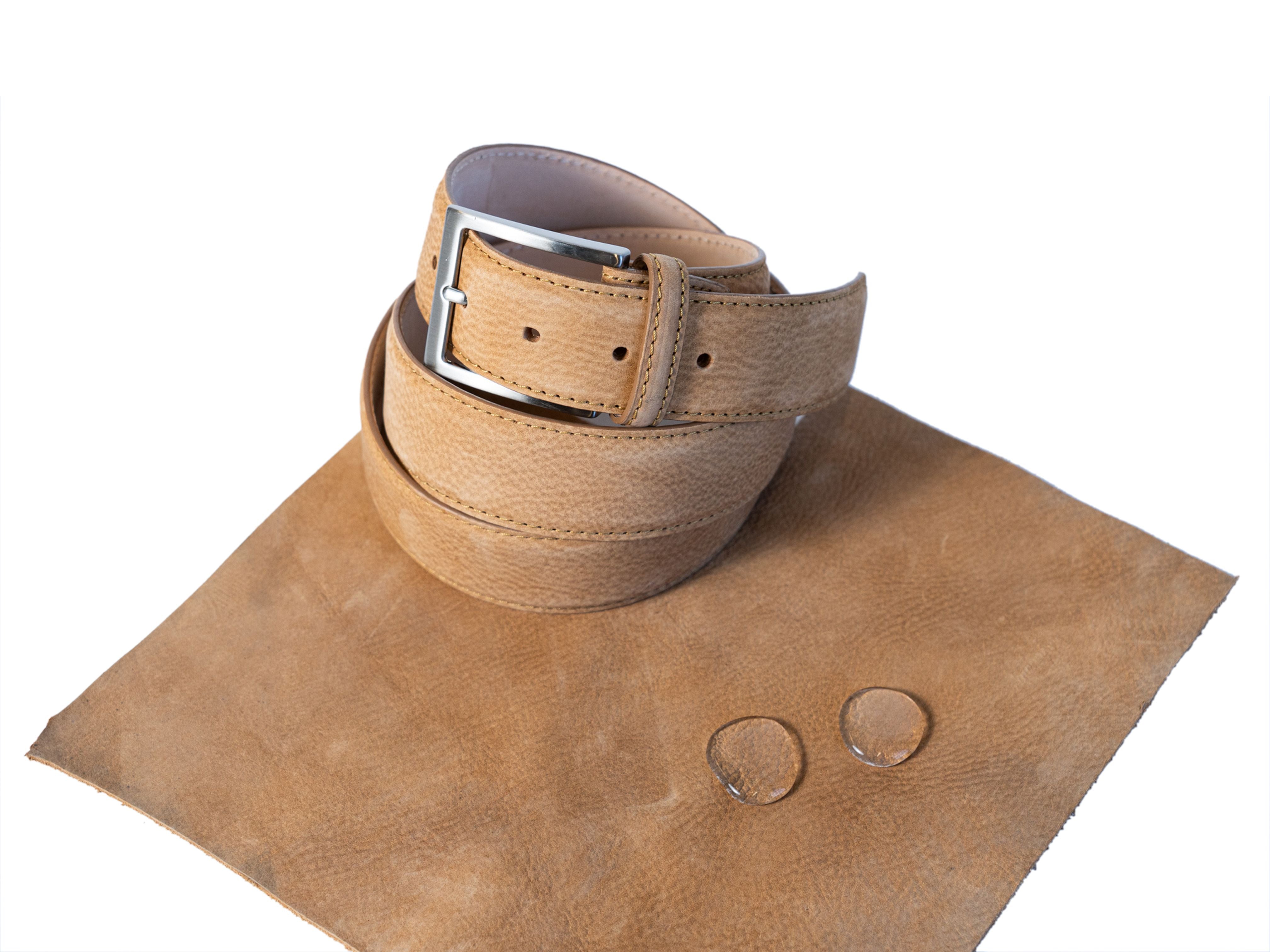 Limited Edition Calf Skin Water Resistant Suede Belt Italian Blue