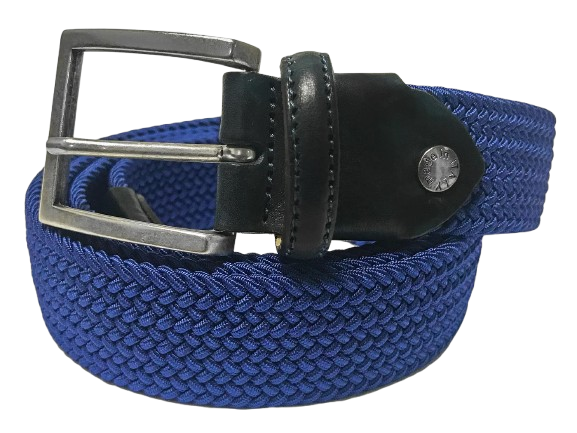 Cotton Stretch Solid Belt Cobalt Blue