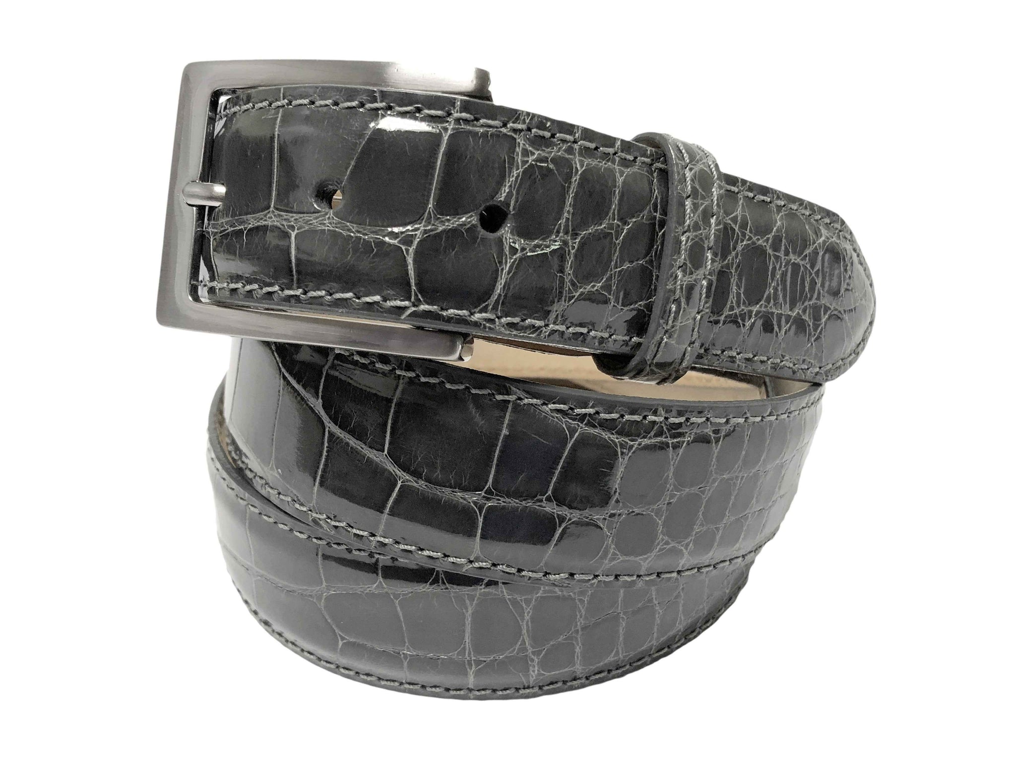 Cobalt Matte Alligator Full Skin Belt