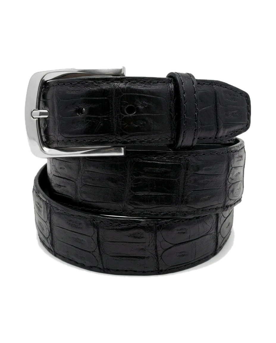 Caiman Skin Belt Black Classic
