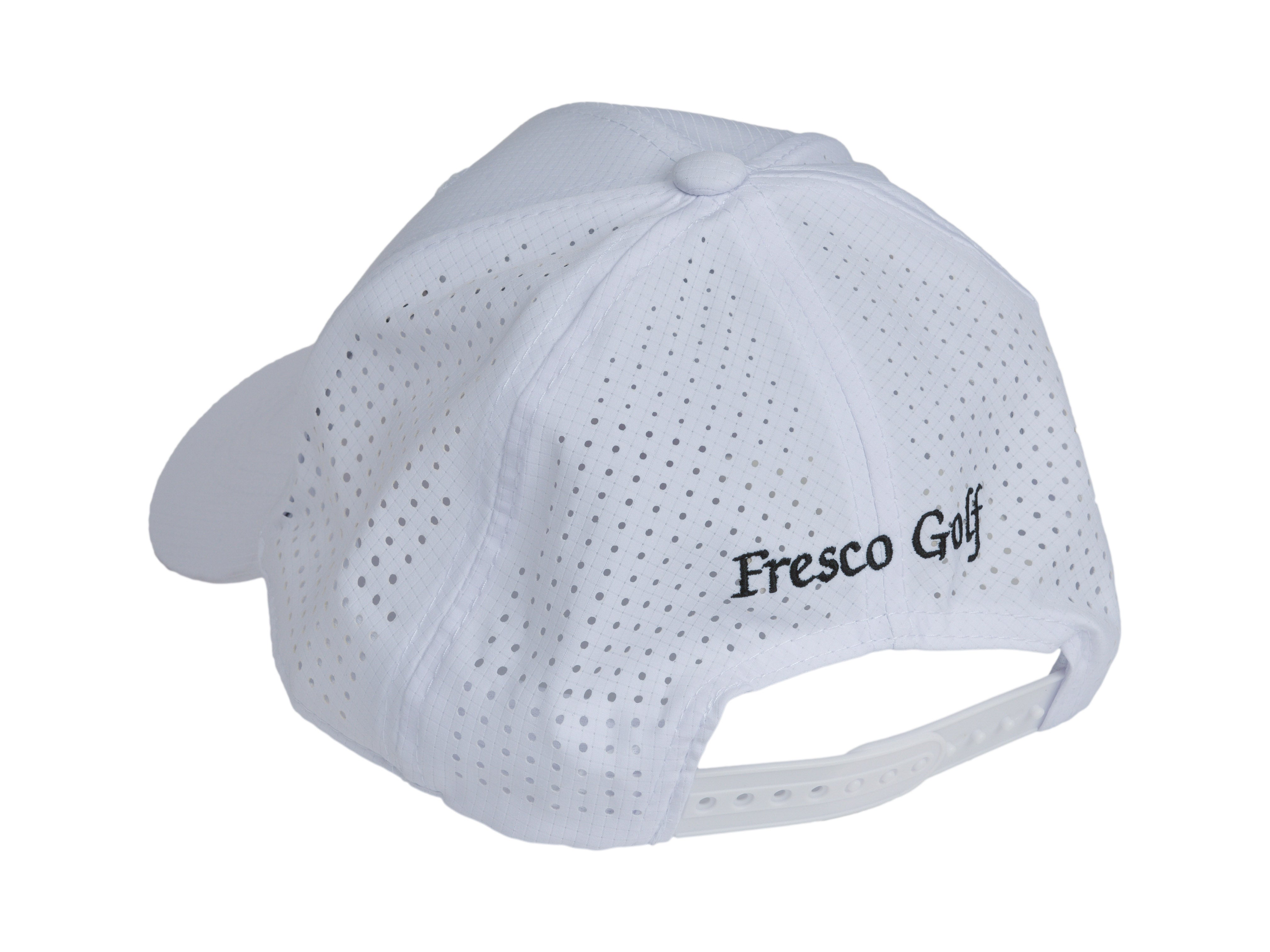 Fresco Golf Mesh Snapback Hat White