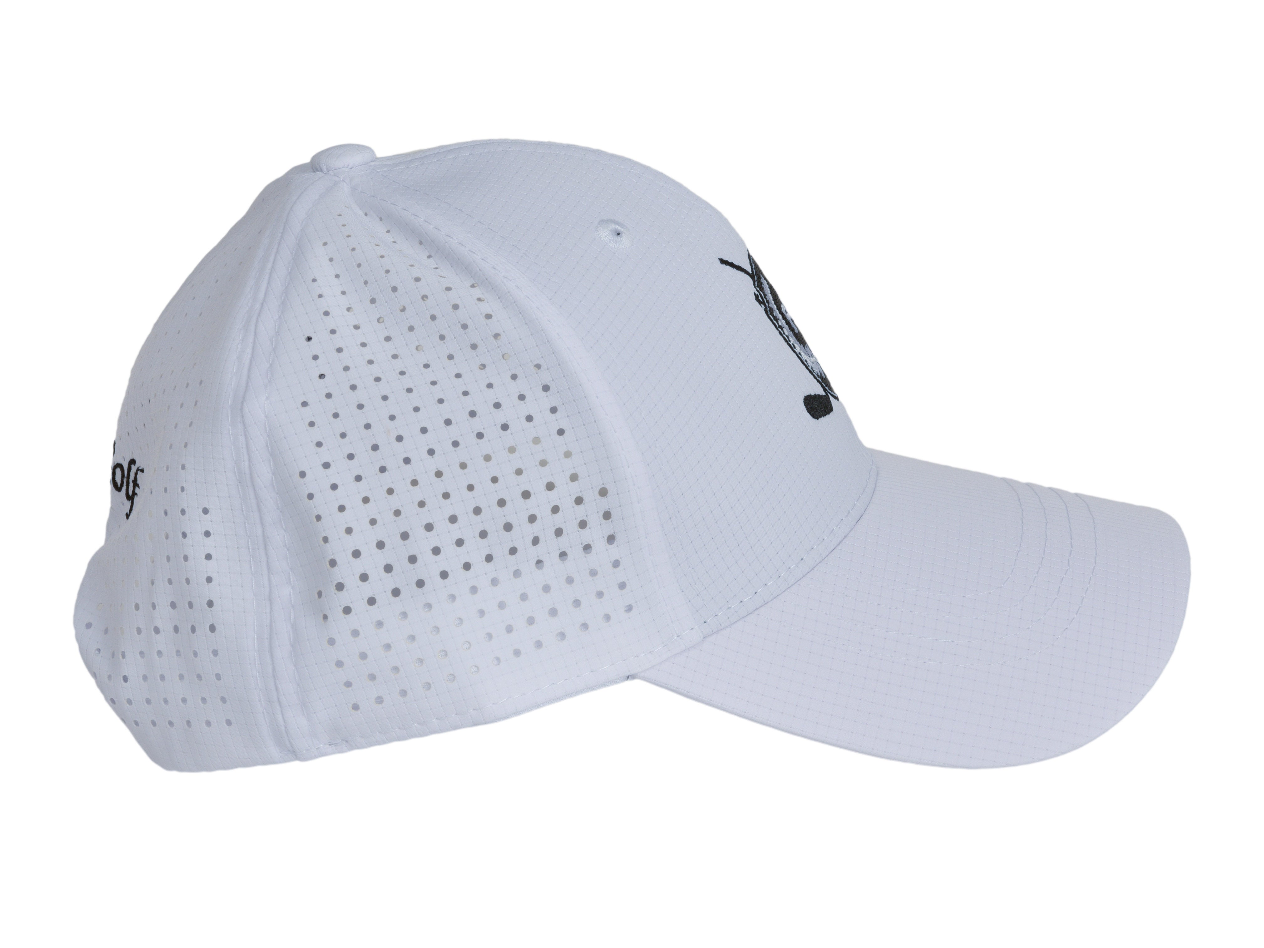 Fresco Golf Mesh Snapback Hat White