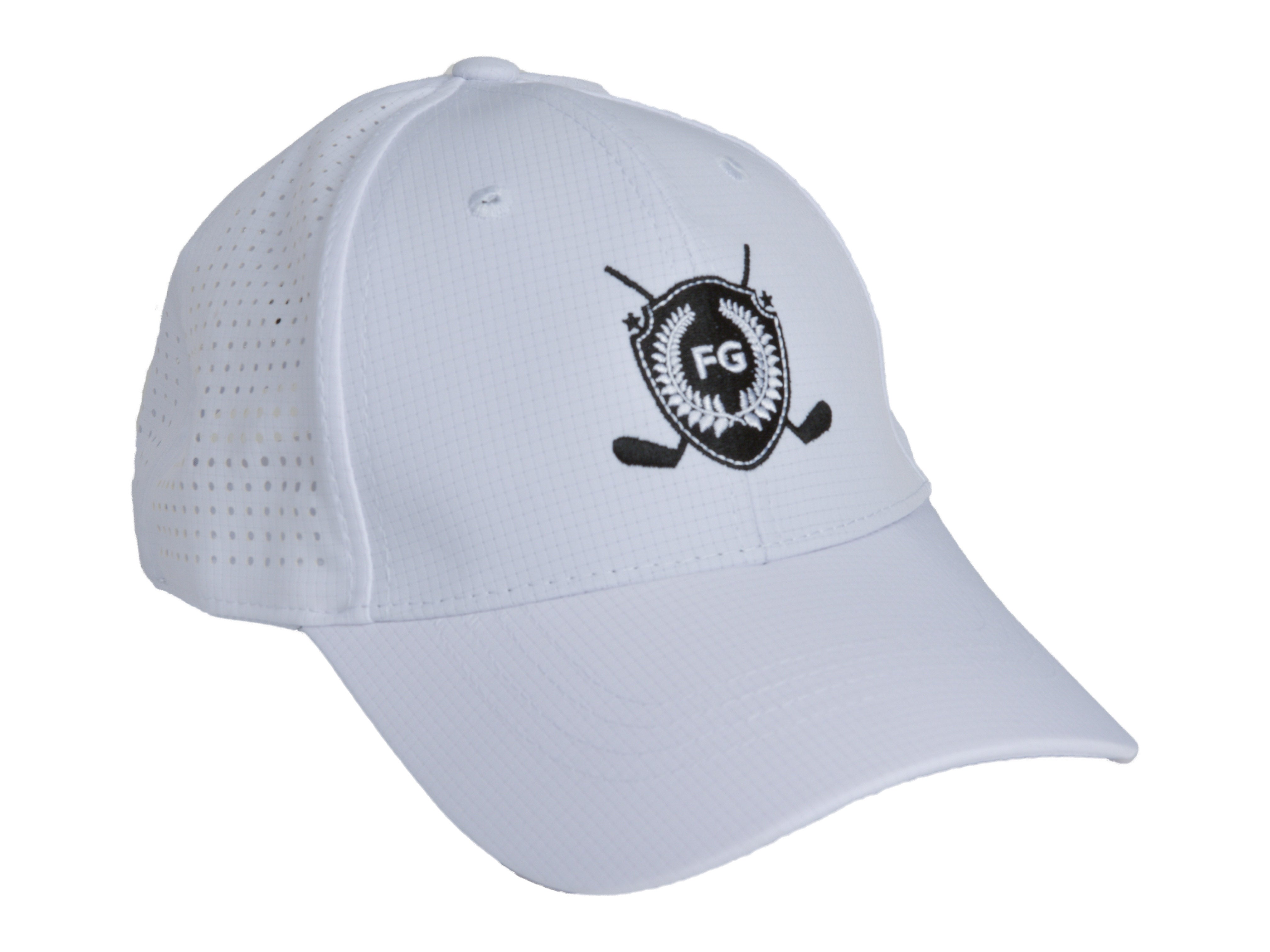 Fresco Golf Mesh Snapback Hat White