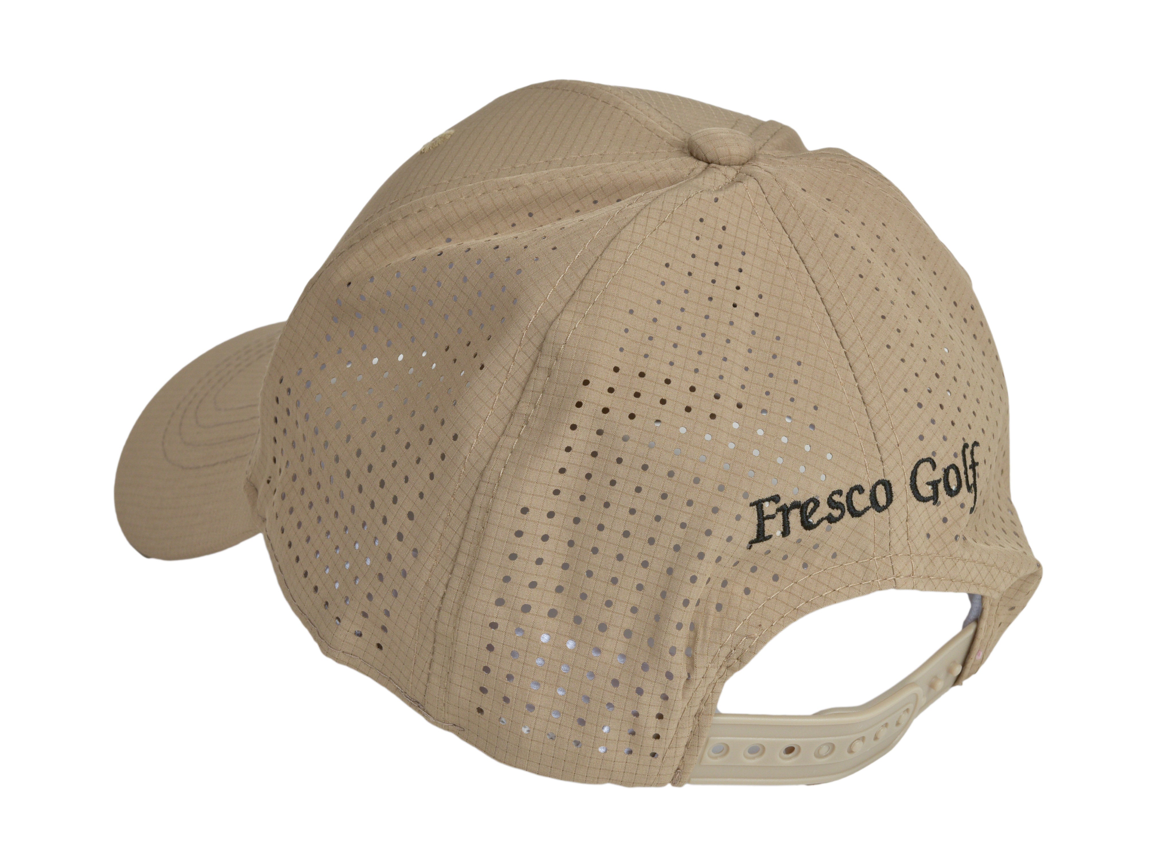 Fresco Golf Mesh Snapback Hat Tan