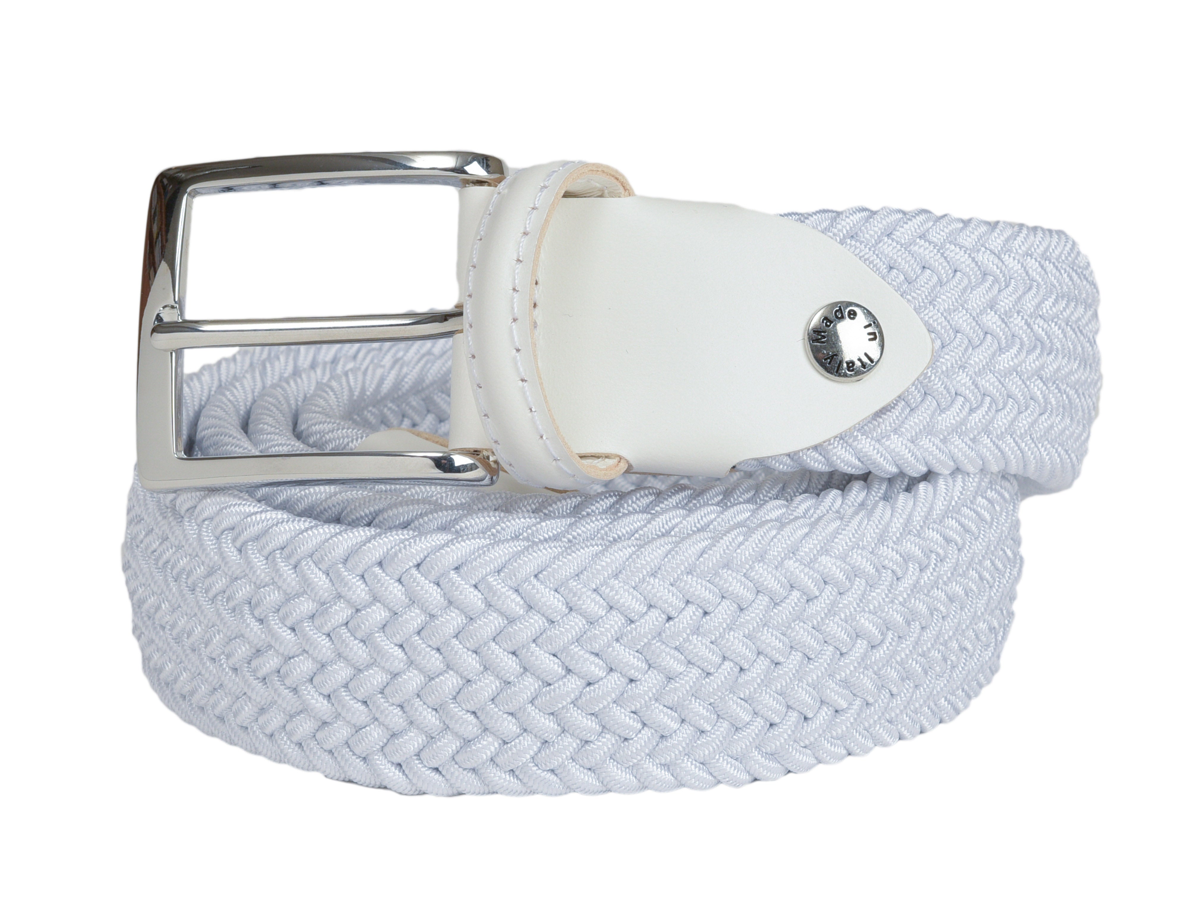 Cotton Stretch Belt Solid White