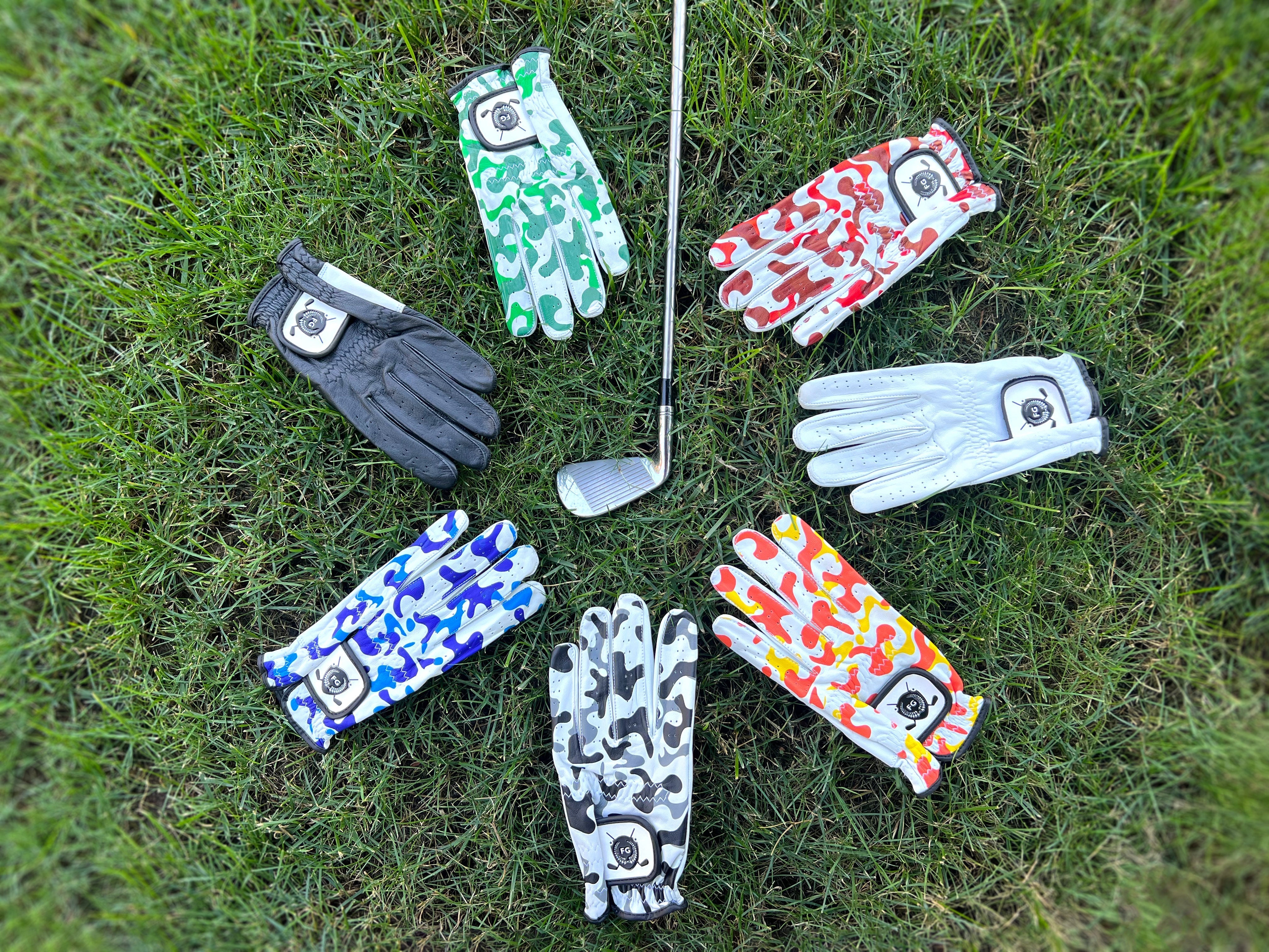 Fresco Golf Glove Gray Black Camo