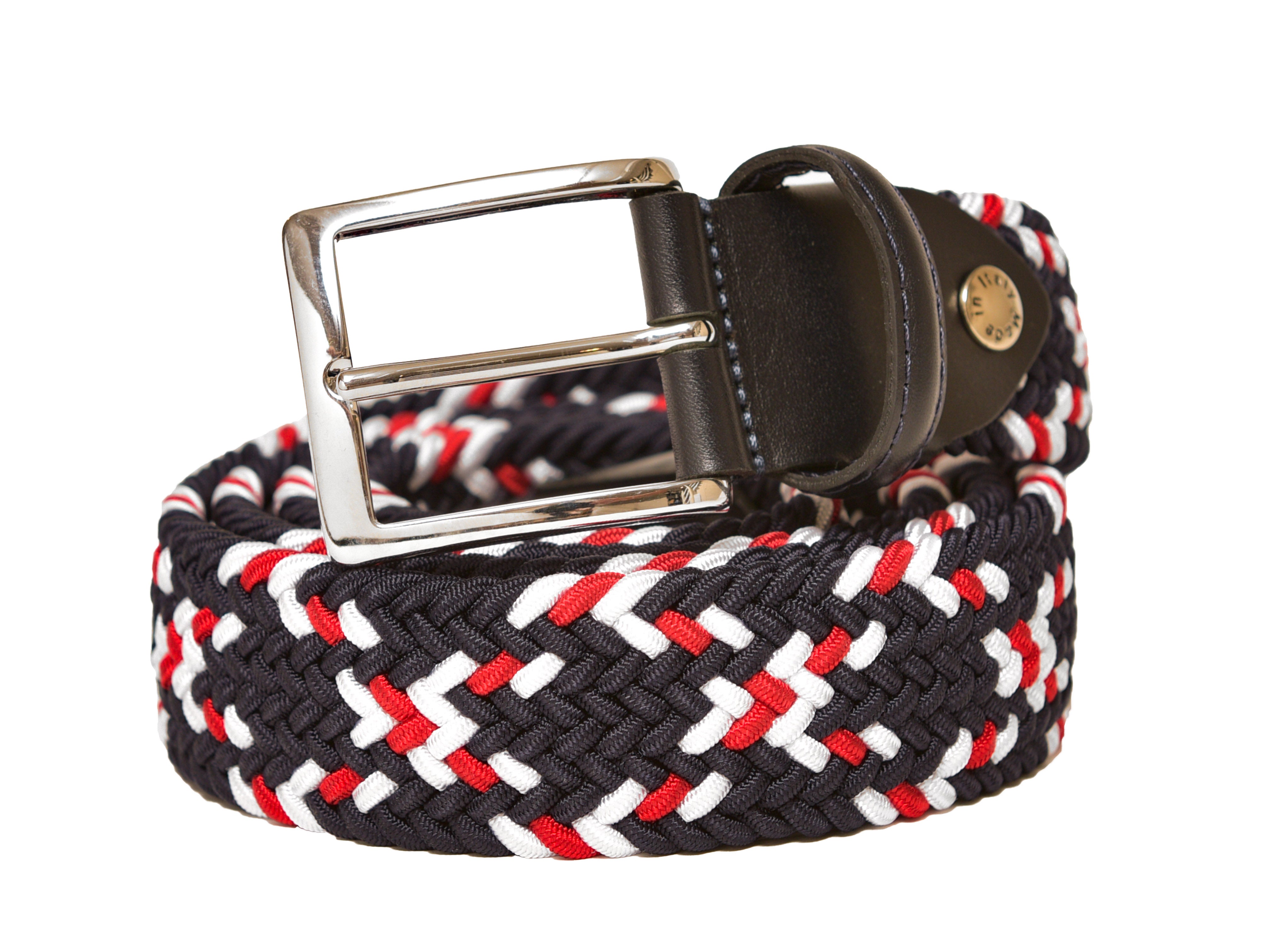Cotton Stretch Belt Cross Navy/Red/White