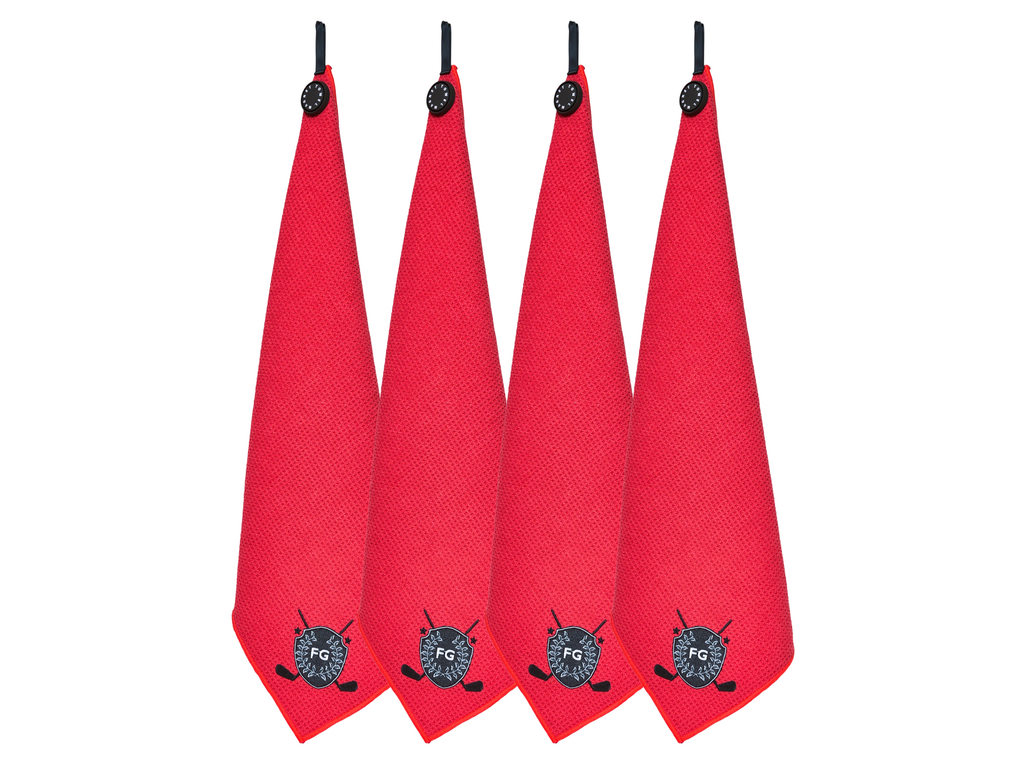 Fresco Golf Magnetic Towel Red 4-Pack