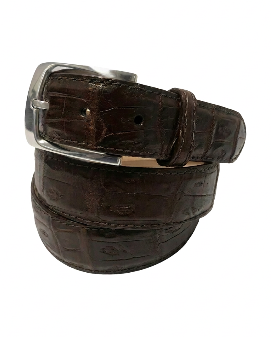 Caiman Skin Belt Brown Classic