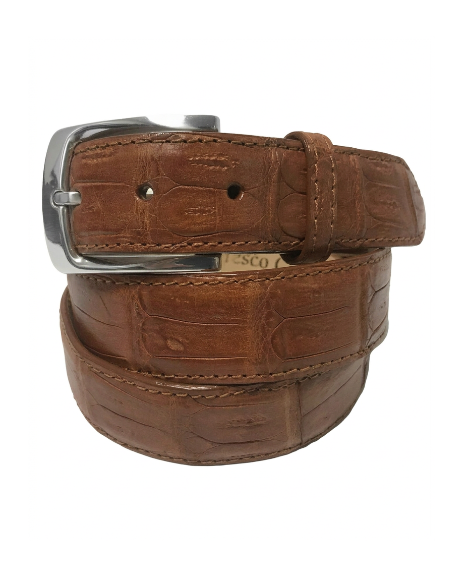 Caiman Skin Belt Cognac Classic