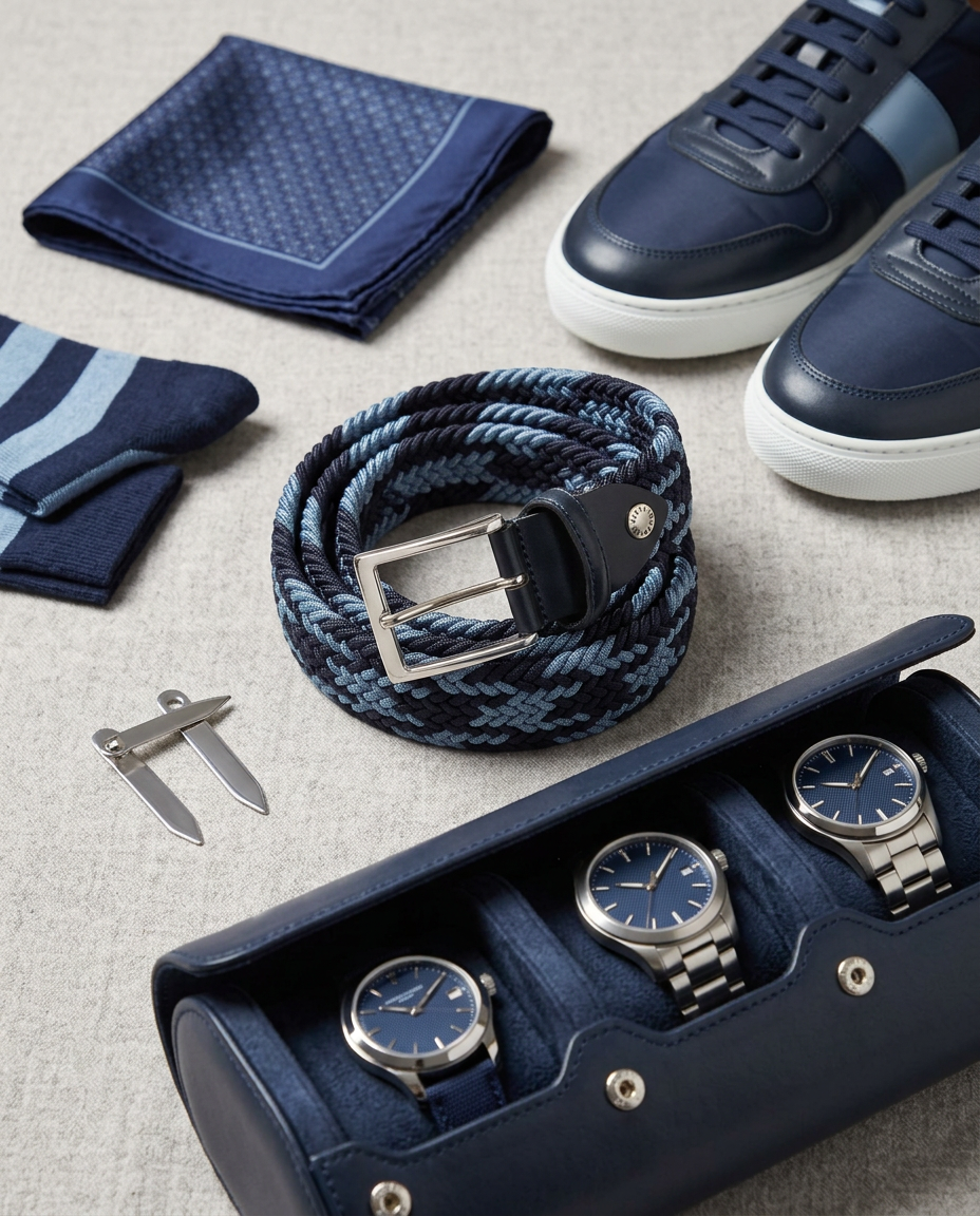 Woven Stretch Belt Cross Seaside