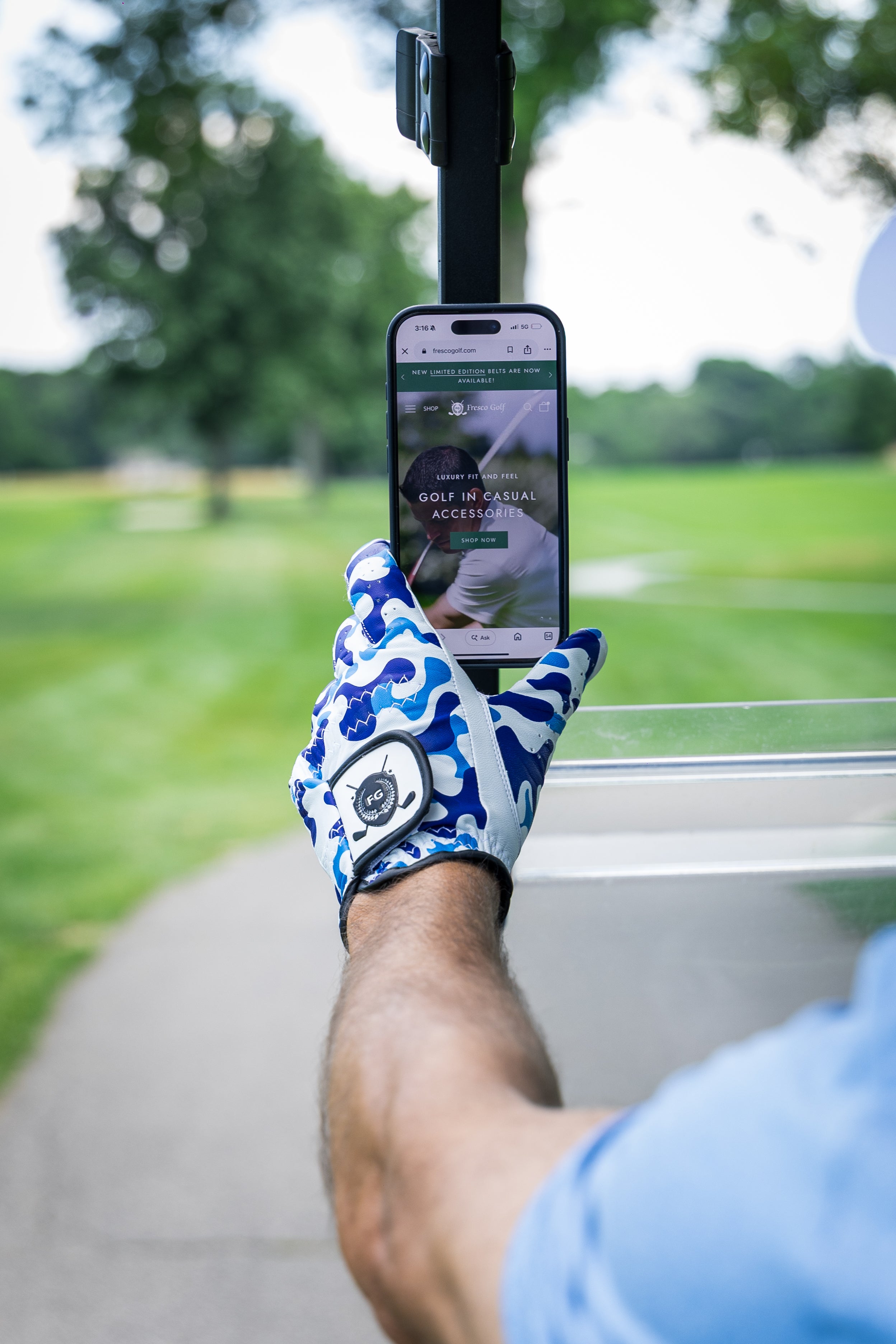 Fresco Golf Magnetic Golf Cart Phone Holders – Set of 2, Unique Golf Accessories for Men