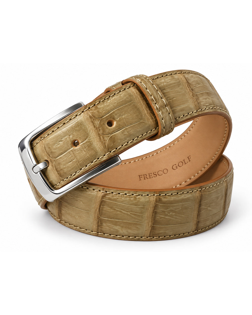 Caiman Skin Belt Sand Classic
