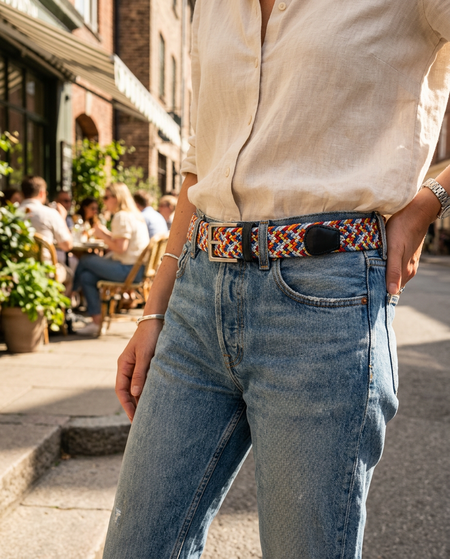 Woven Stretch Belt Sunny