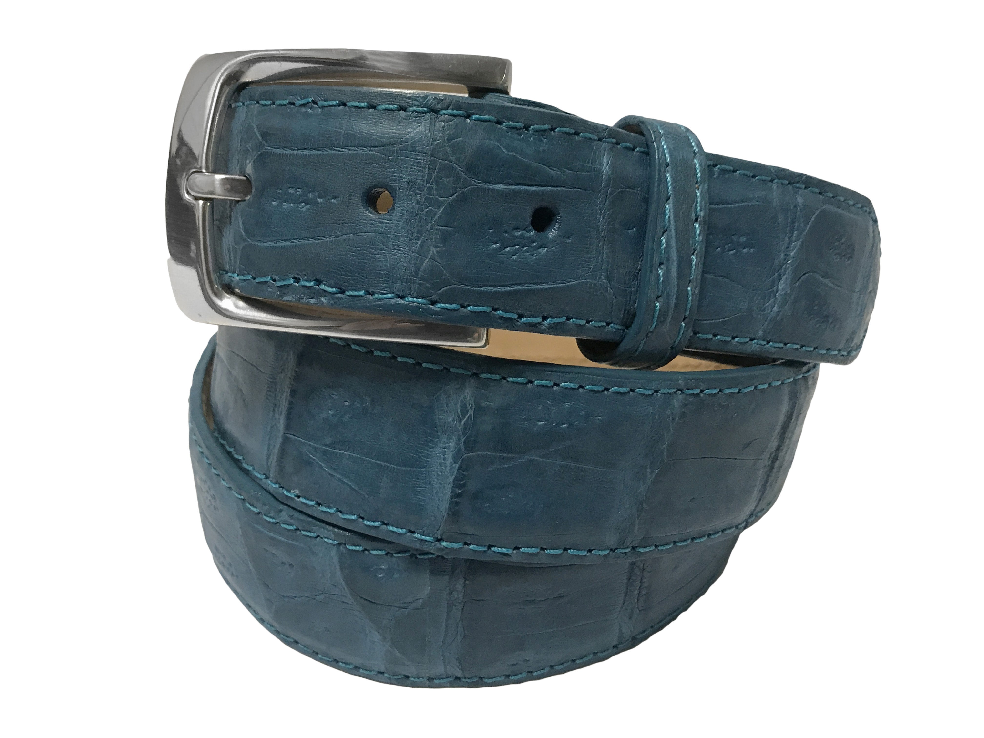 Caiman Skin Belt Turquoise Classic
