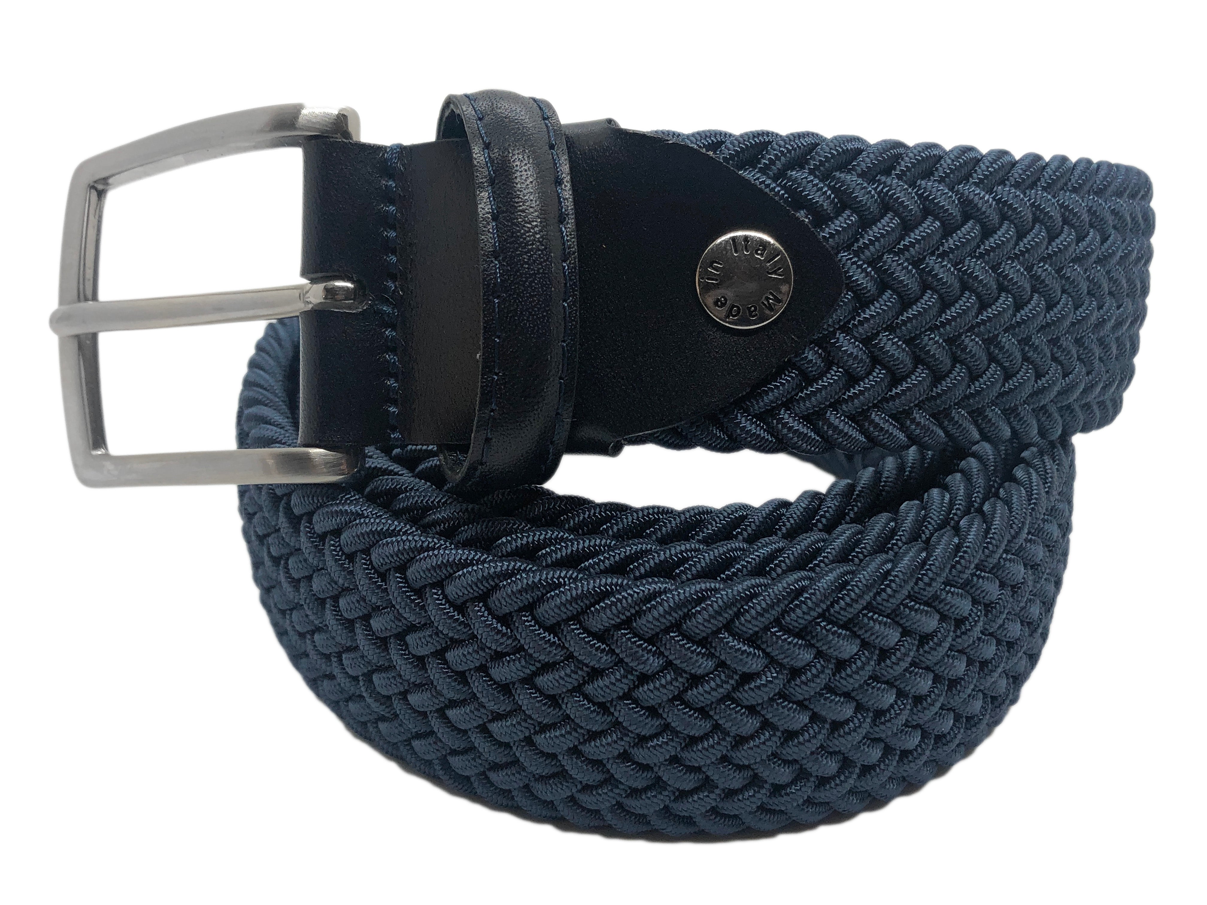 Cotton Stretch Belt Solid Denim Blue
