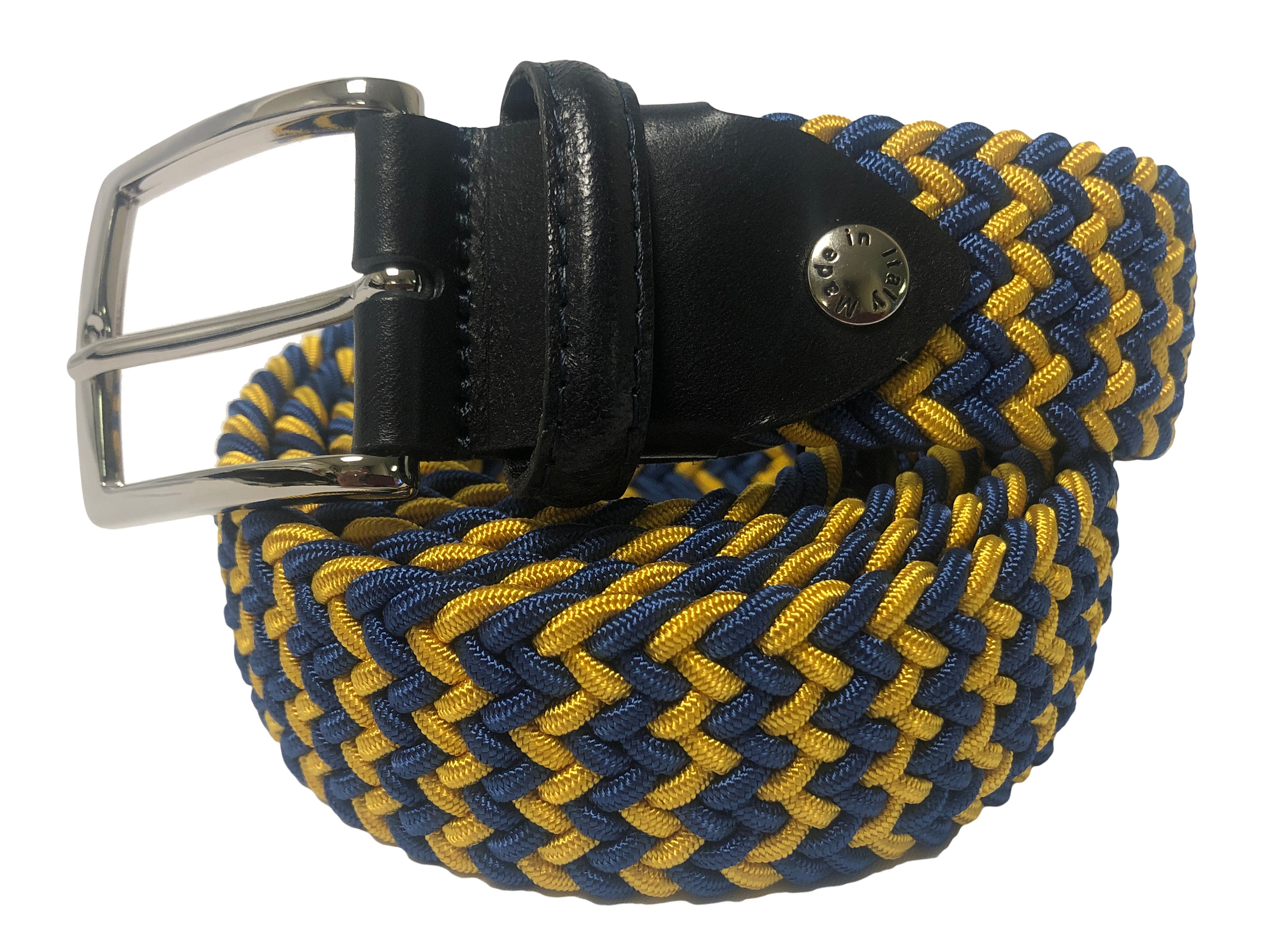 Cotton Stretch Belt Blue/Yellow