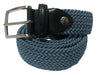 Cotton Stretch Belt Two-Tone Teal/Silver