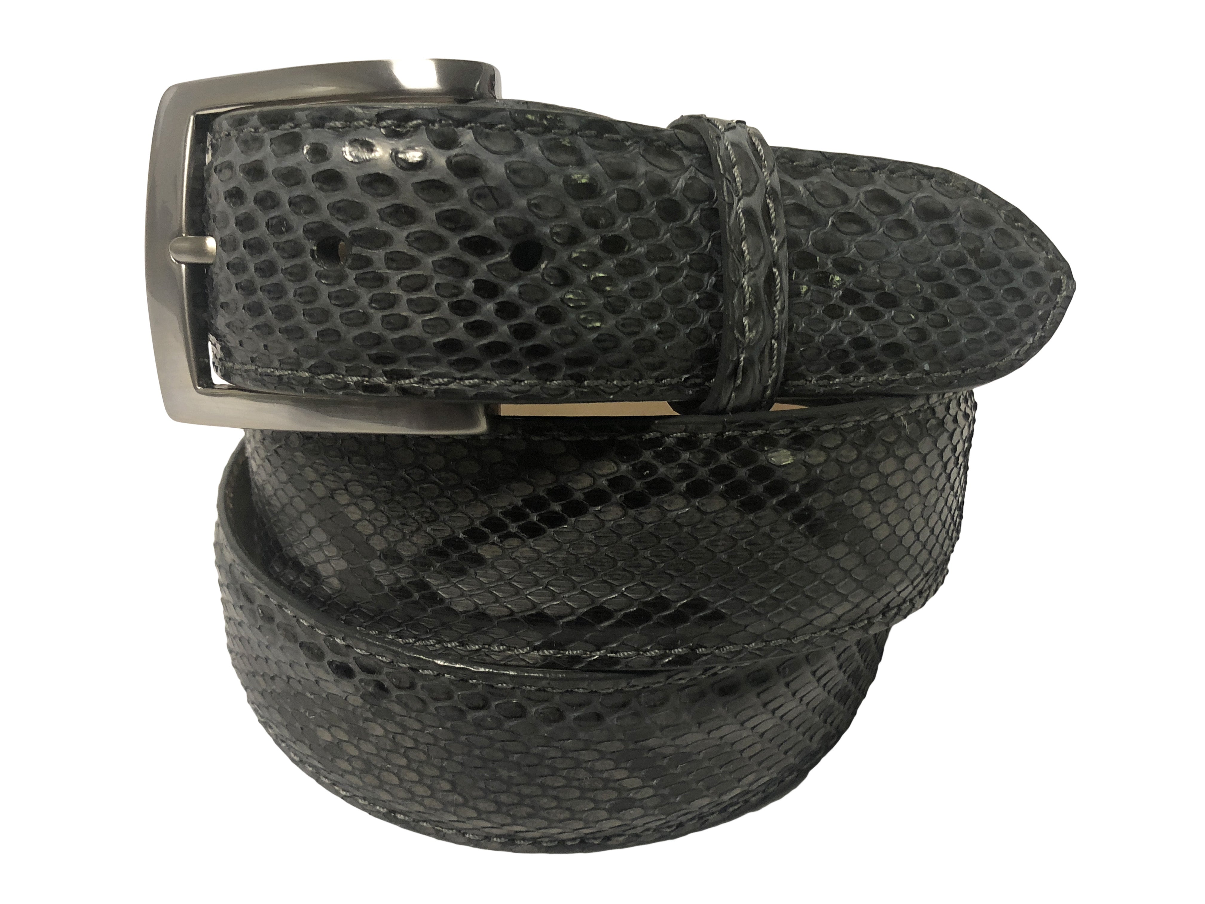 Python Skin Belt Gray/Black