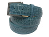 Alligator Skin Glossy Belt Turquoise