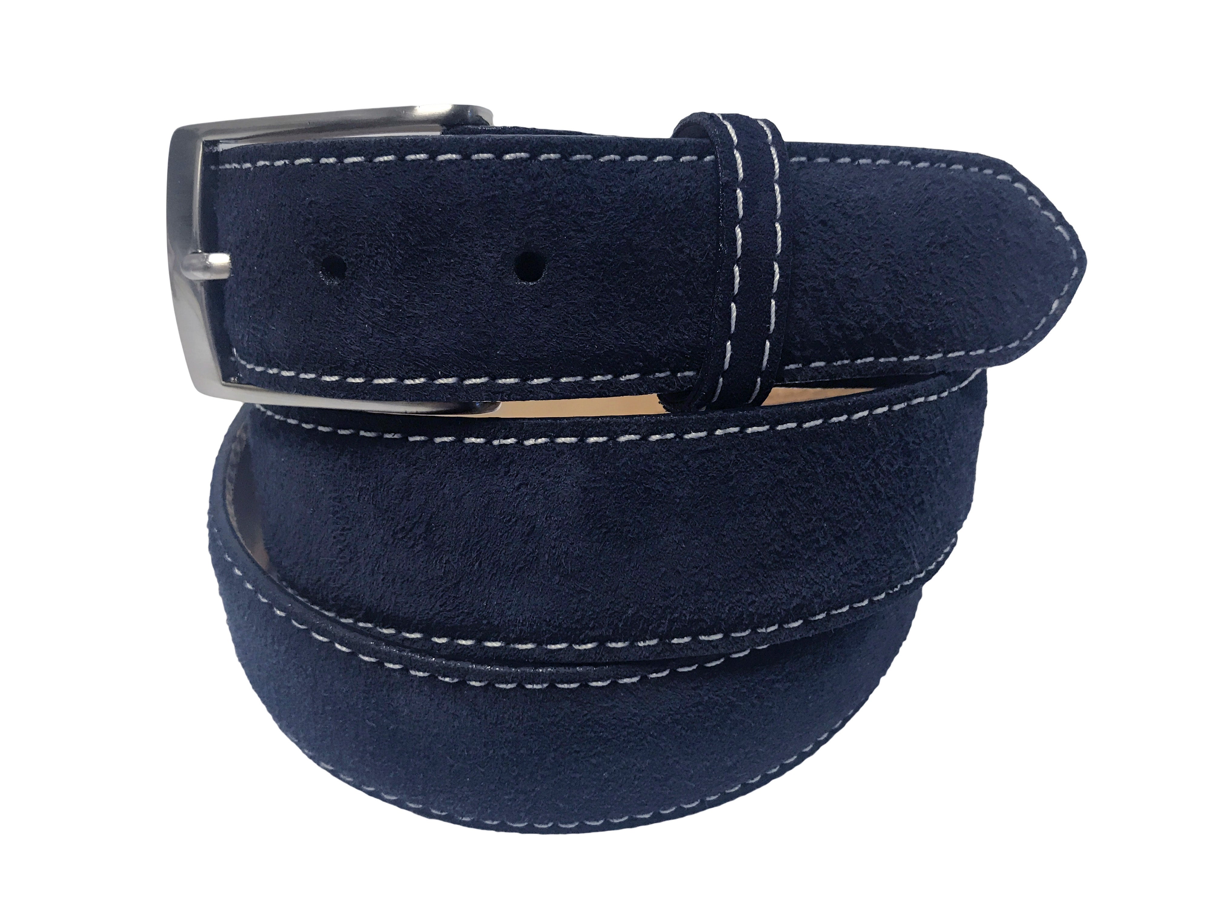 Blue clearance suede belt